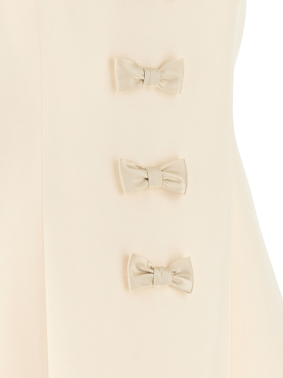 Valentino Garavani Women's Wool Silk Bow Mini Dress in White