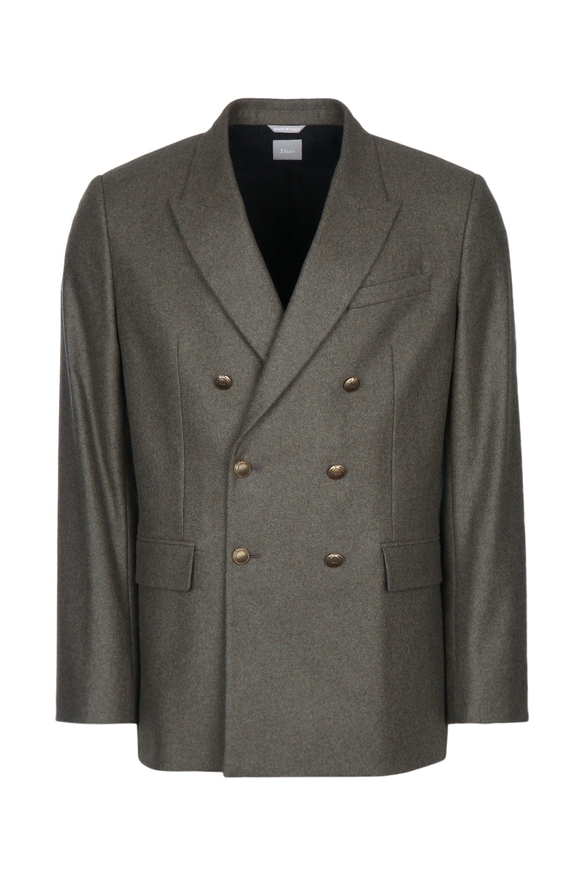 Dior Men's Double-Breasted Wool Blazer in Khaki