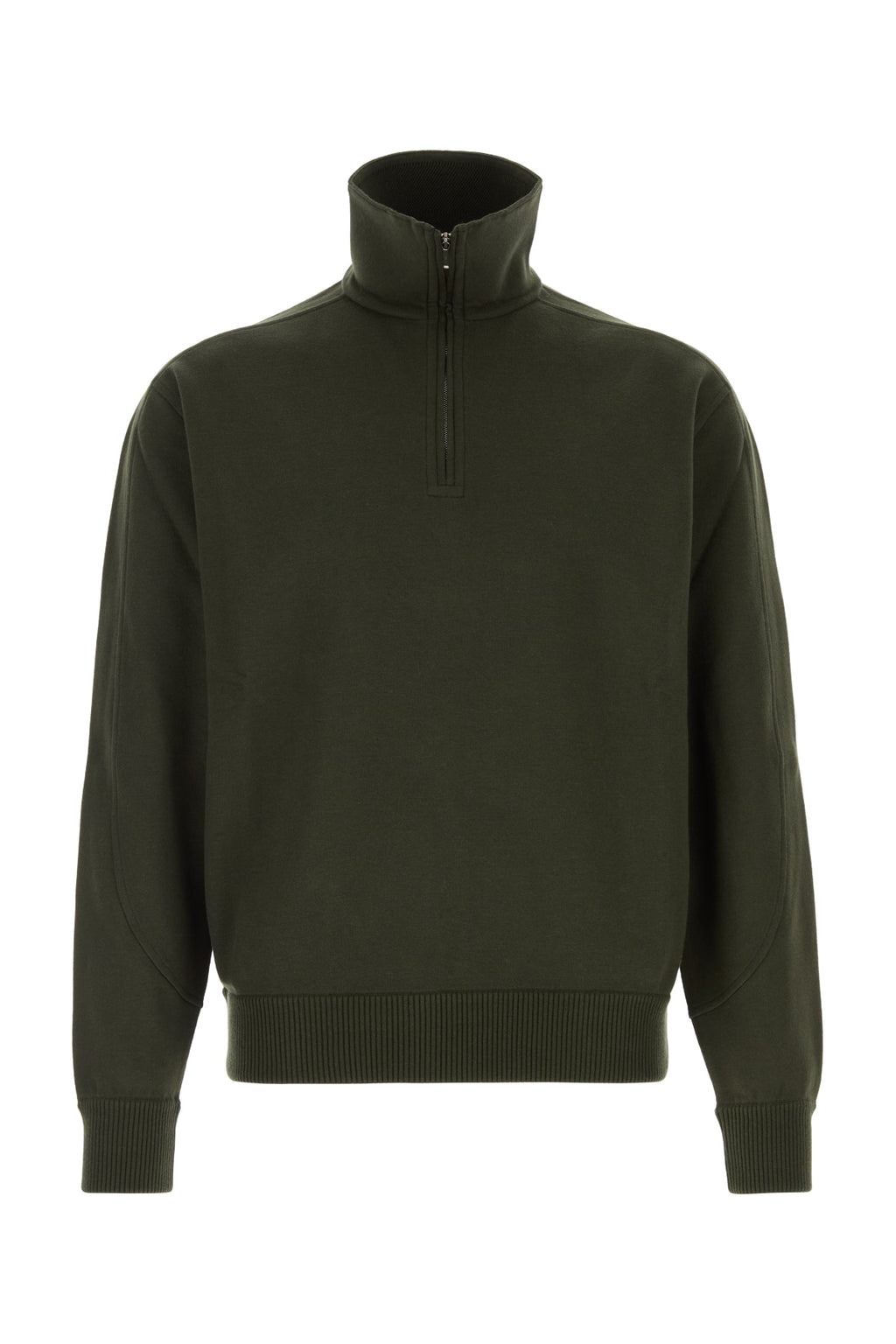 Loro Piana Men's Whitney Cashmere Polo Sweatshirt in Army Green / Pine Grove