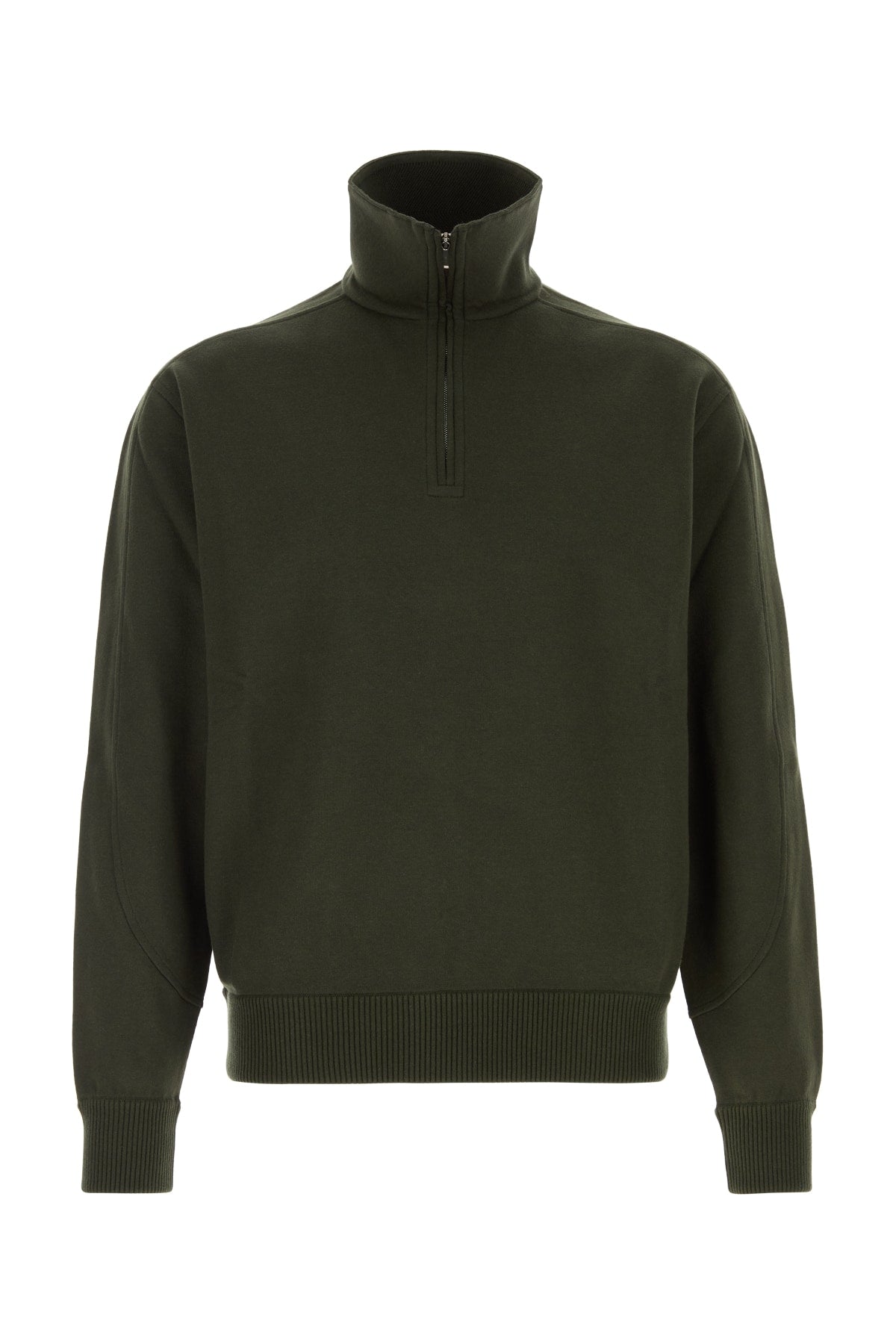 Loro Piana Men's Whitney Cashmere Polo Sweatshirt in Army Green / Pine Grove