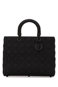 Dior Women's Lady Dior Large Bag in Black Calfskin