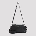 PRADA Men's Leather Bandoliera Bag in Black