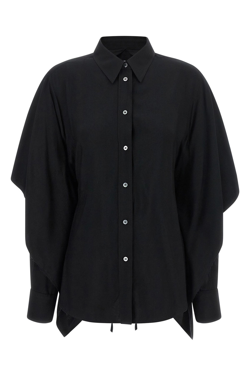 Maison Margiela Women's Viscose Cape Shirt in Black
