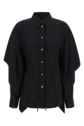 Maison Margiela Women's Viscose Cape Shirt in Black