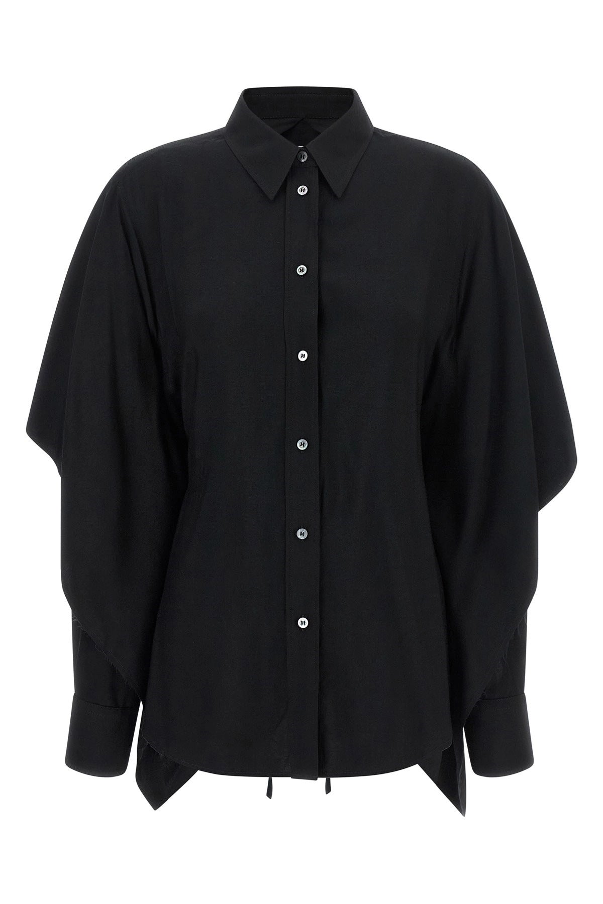 Maison Margiela Women's Viscose Cape Shirt in Black