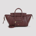 Celine Women's Small New Luggage Leather Shoulder Bag in Syrah