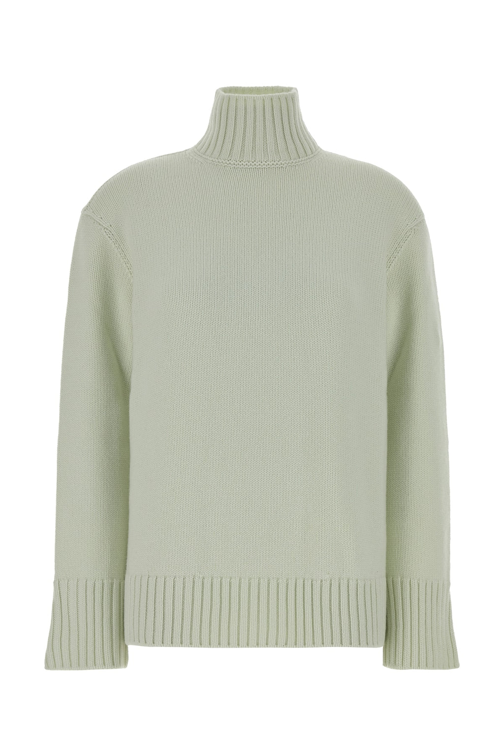 Loro Piana Women's Baby Cashmere Turtleneck Sweater in Light Green
