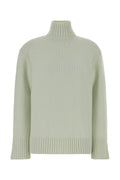 Loro Piana Women's Baby Cashmere Turtleneck Sweater in Light Green
