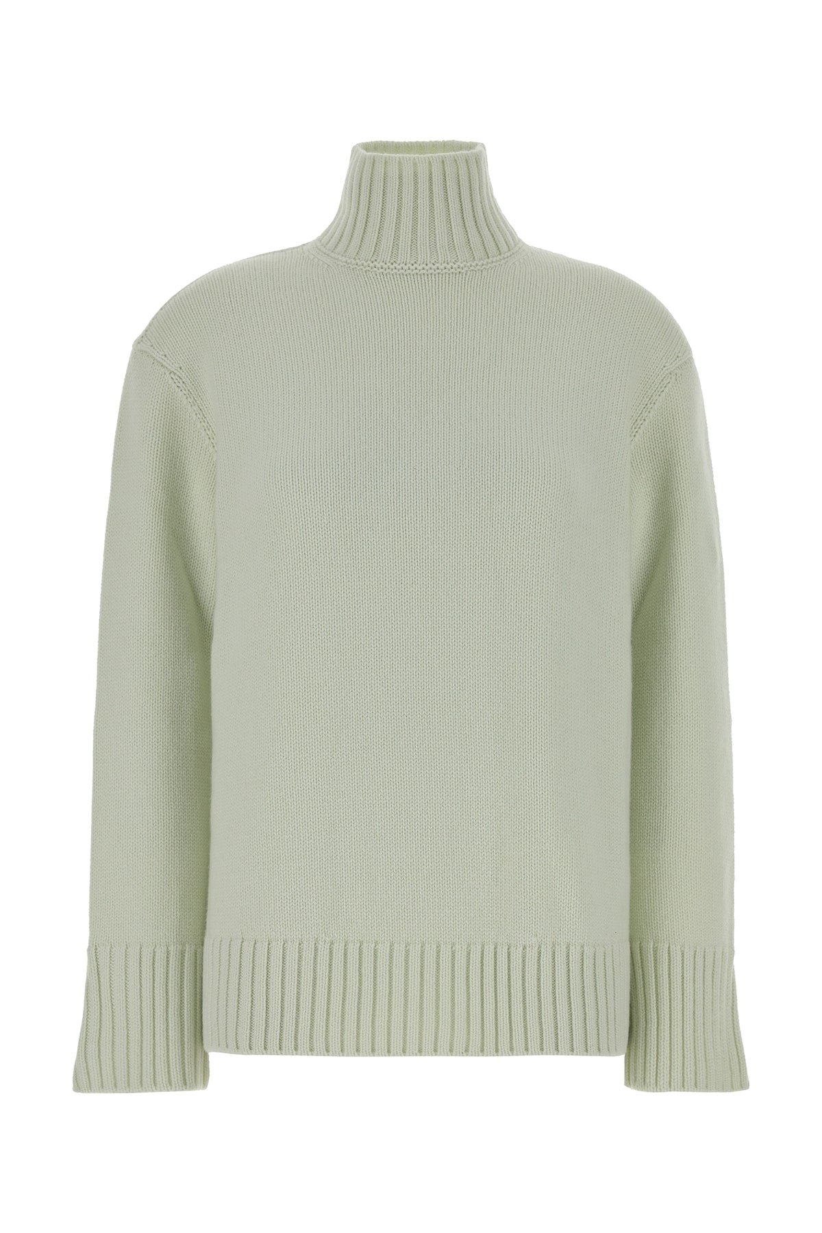 Loro Piana Women's Baby Cashmere Turtleneck Sweater in Light Green