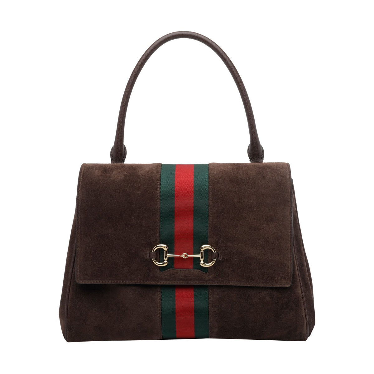 Gucci Women's Horsebit Leather Handbag in Brown