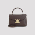 Celine Women's Teen Nino Calfskin Shoulder Bag in Chestnut