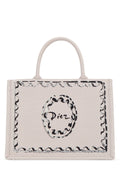 Dior Women's Dioriviera Medium Book Tote in Beige Cotton