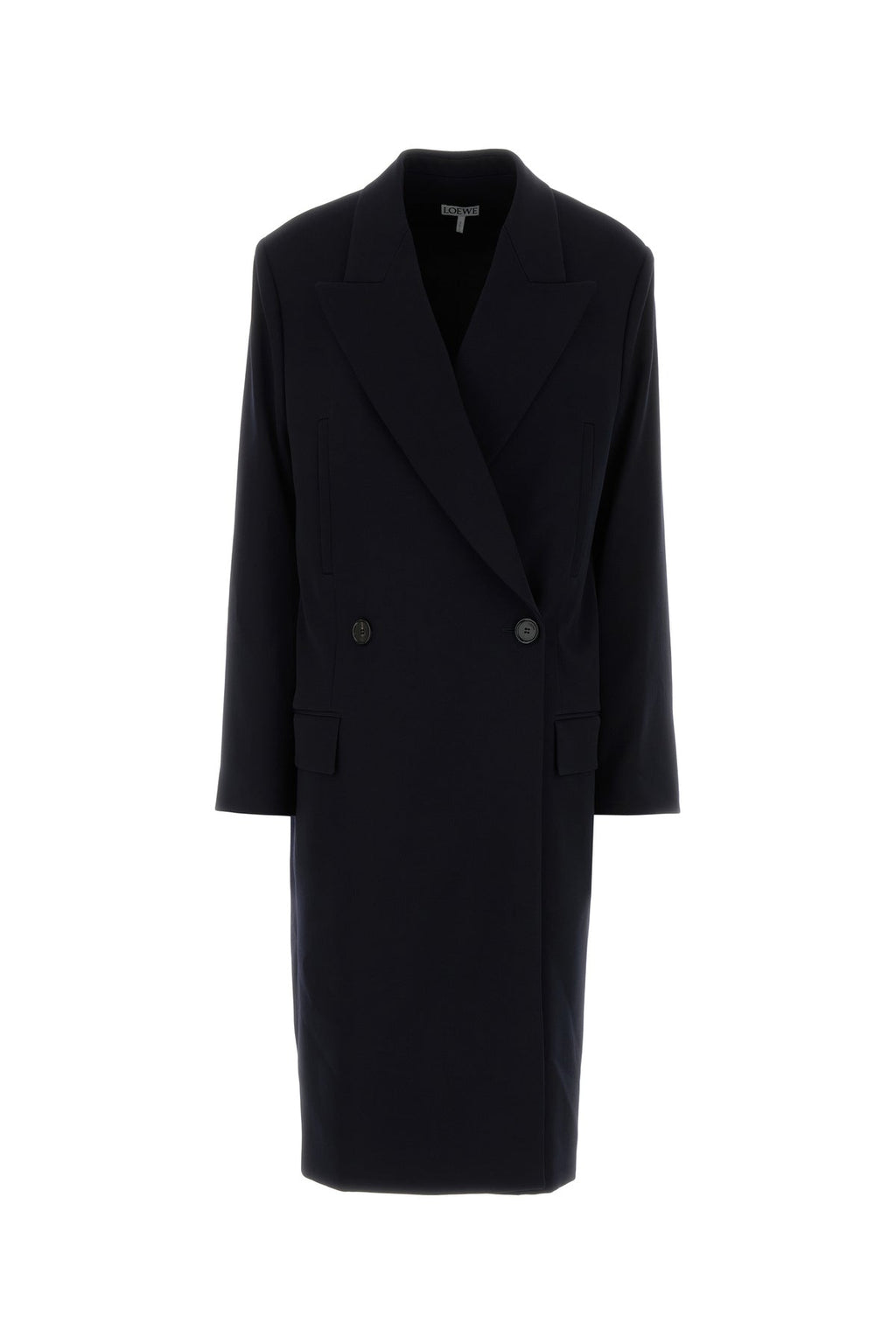 LOEWE Women's Midnight Blue Wool Blend Coat