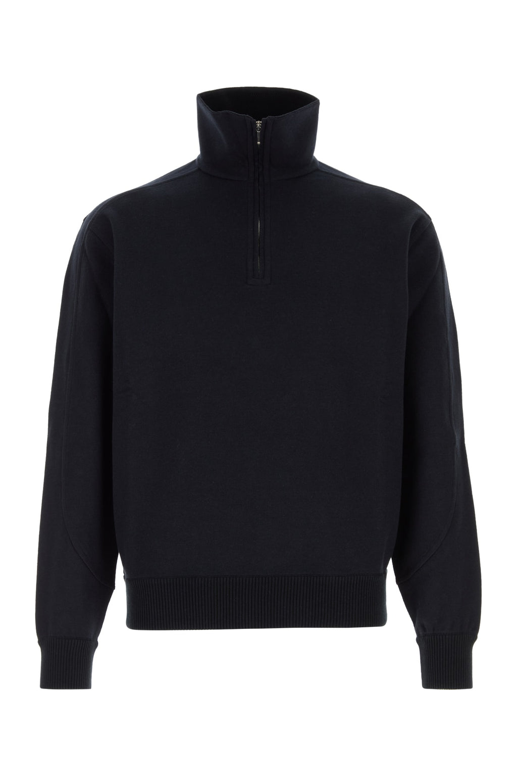Loro Piana Men's Whitney Cashmere Polo Sweatshirt in Navy Blue