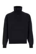 Loro Piana Men's Whitney Cashmere Polo Sweatshirt in Navy Blue