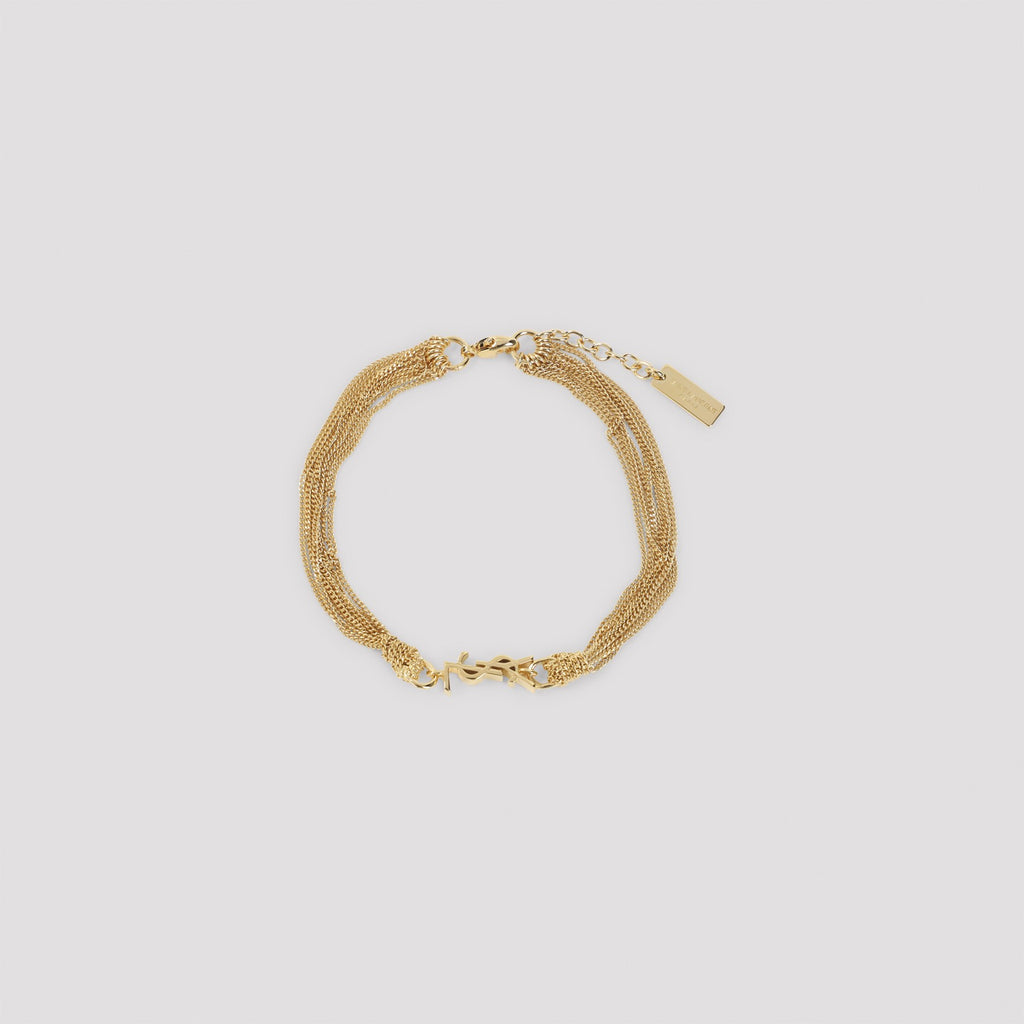Saint Laurent Women's Cassandre Tassel Bracelet in Gold-Tone Brass