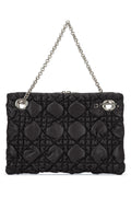 Dior Women's Small Crunch Bag in Black Calfskin