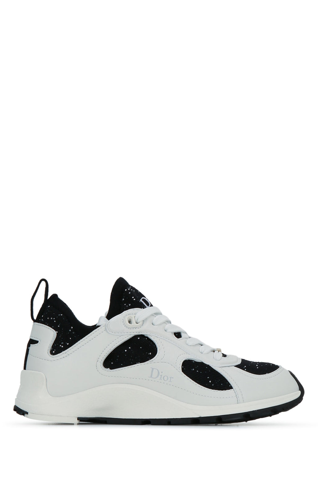 Dior Women's Mile Sneakers in White and Black Nylon