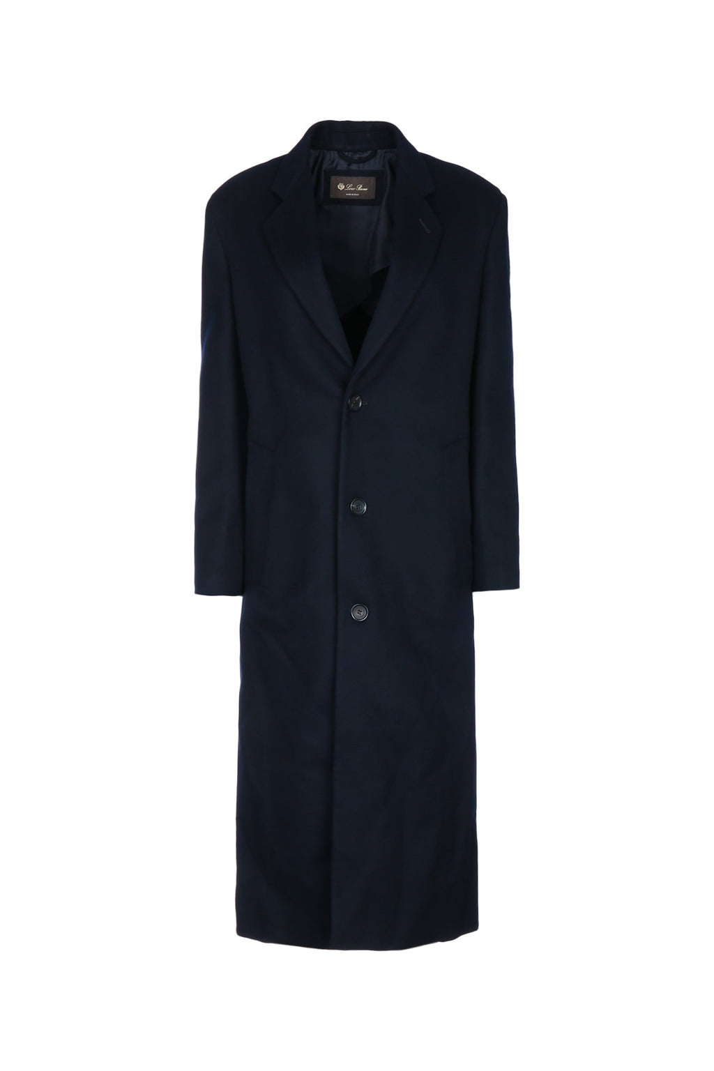 Loro Piana Women's Lenny Wool Coat in Navy Blue