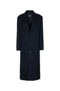 Loro Piana Women's Lenny Wool Coat in Navy Blue
