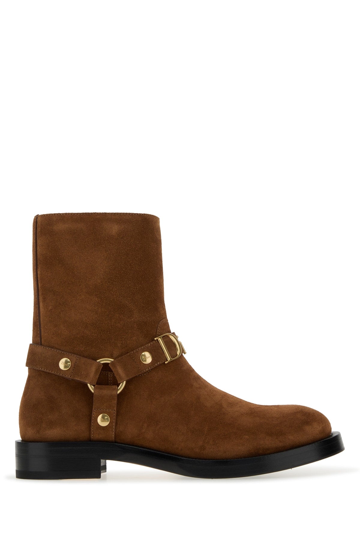 Dior Women's Bolt Suede Ankle Boots in Cognac