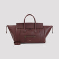 Celine Women's Medium New Luggage Leather Bag in Syrah