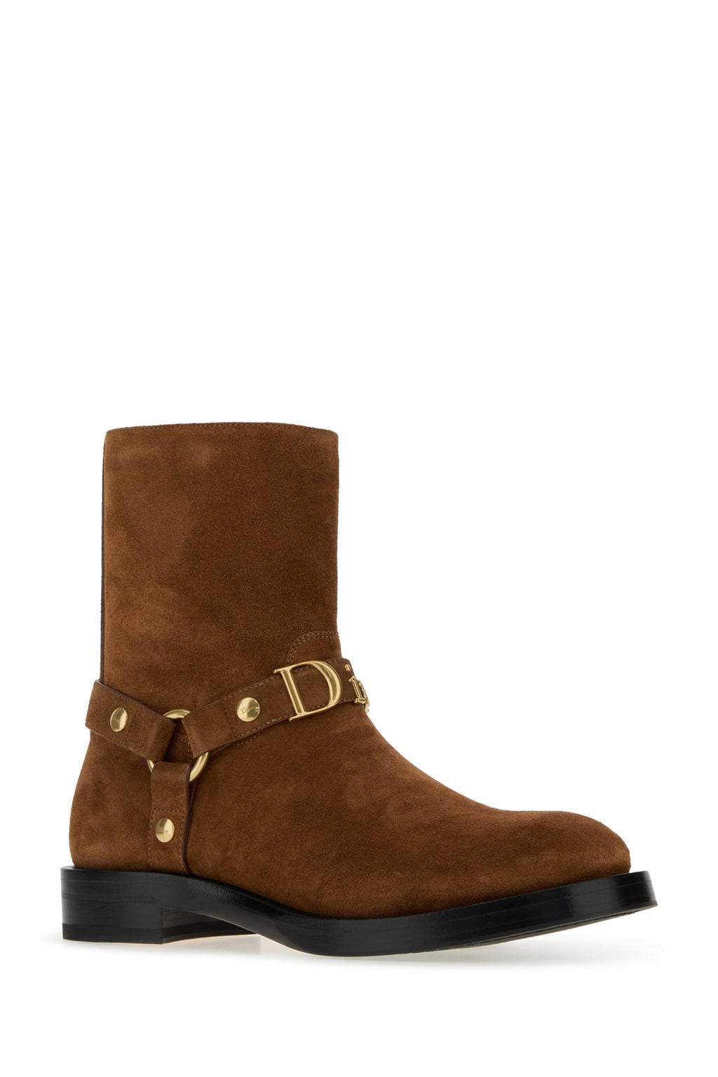 Dior Women's Bolt Suede Ankle Boots in Cognac