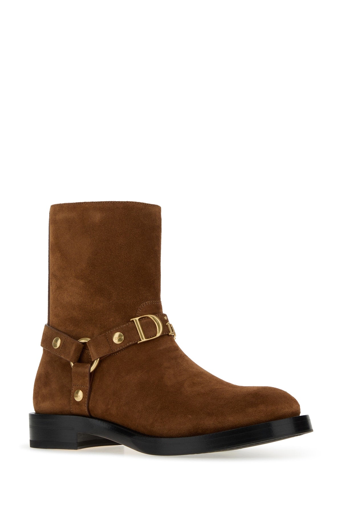 Dior Women's Bolt Suede Ankle Boots in Cognac