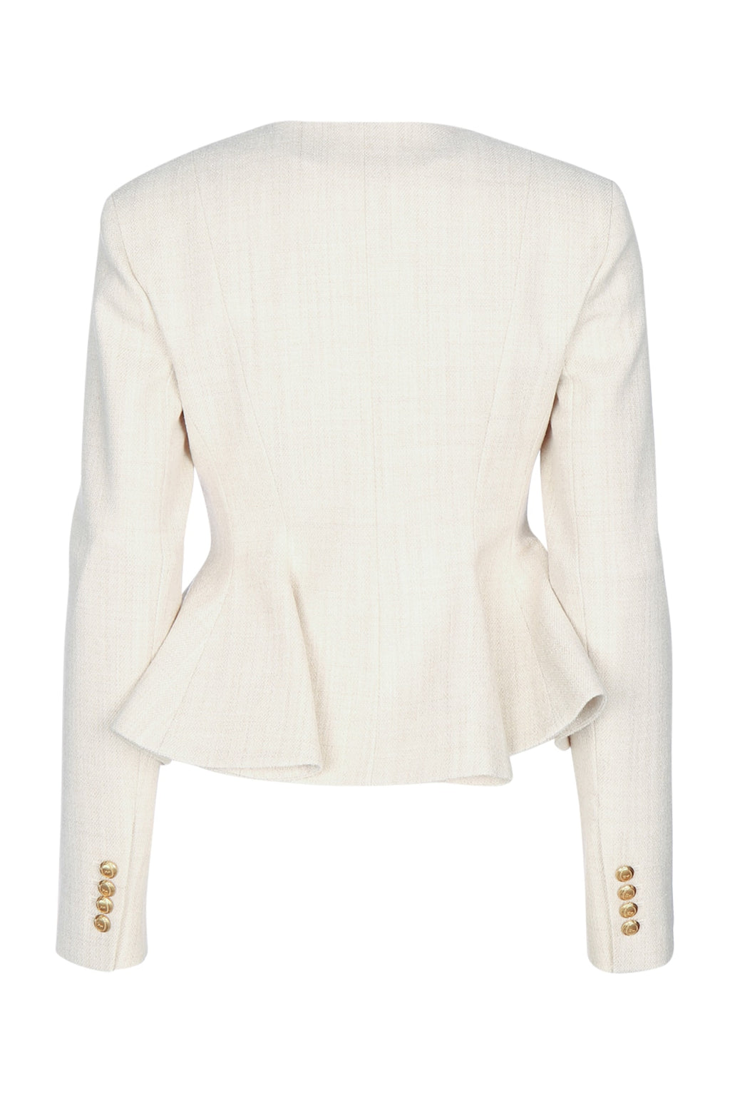 Dior Women's Peplum Jacket in Beige Boucle