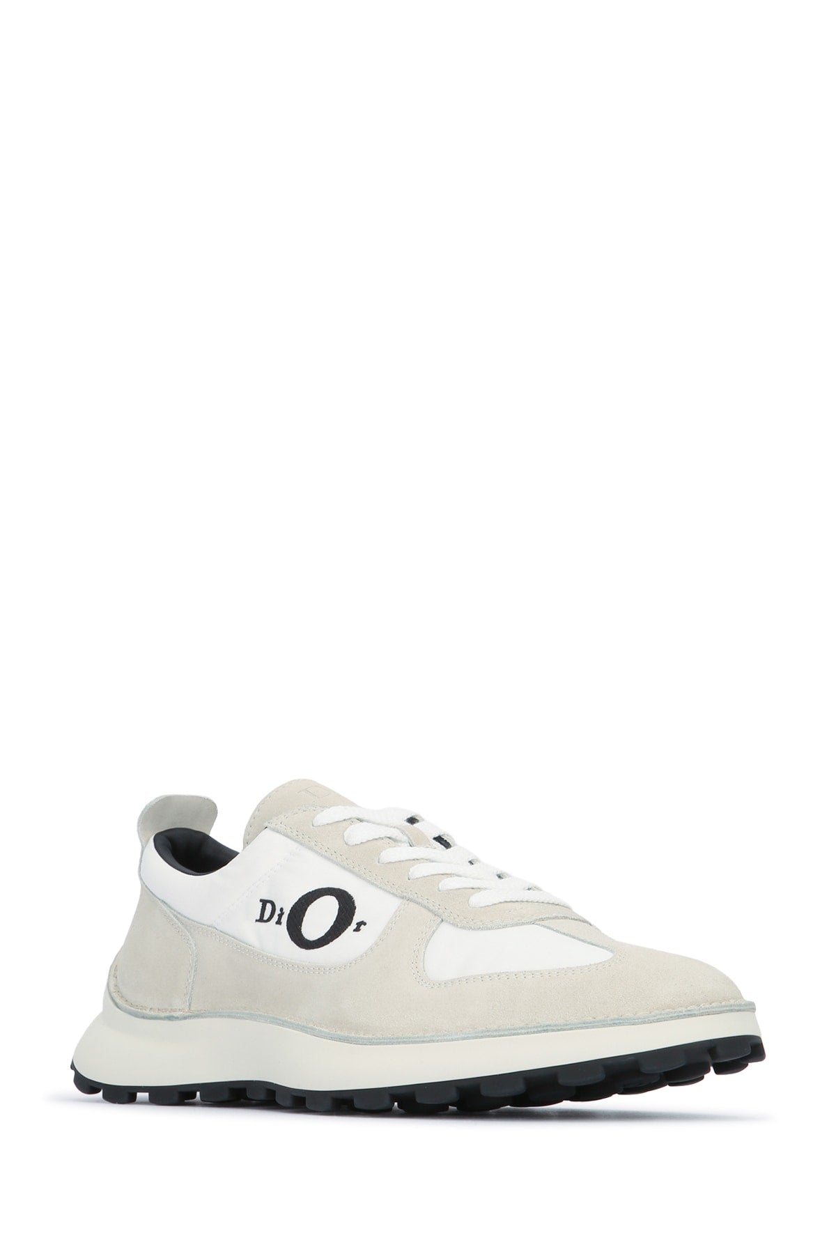Dior Men's Squash Suede Sneakers in Light Grey