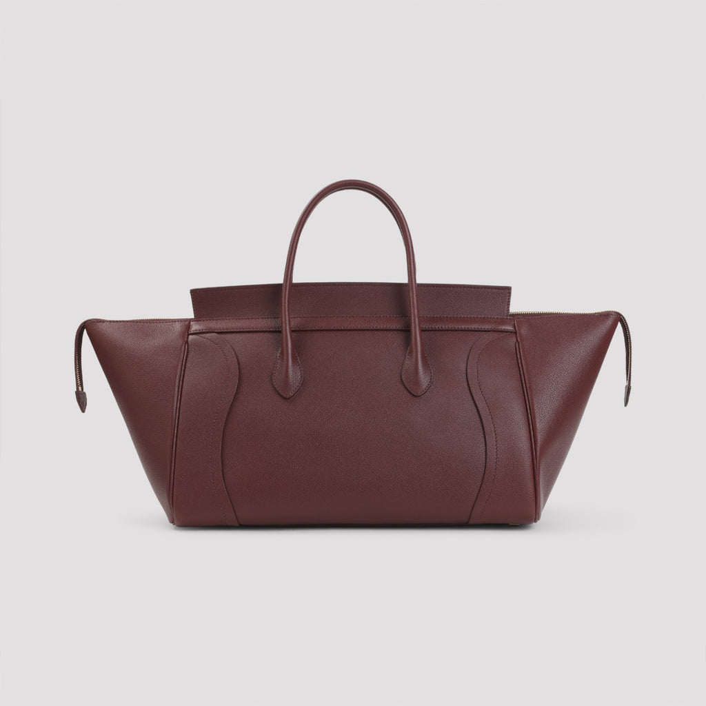 Celine Women's Medium New Luggage Leather Bag in Syrah