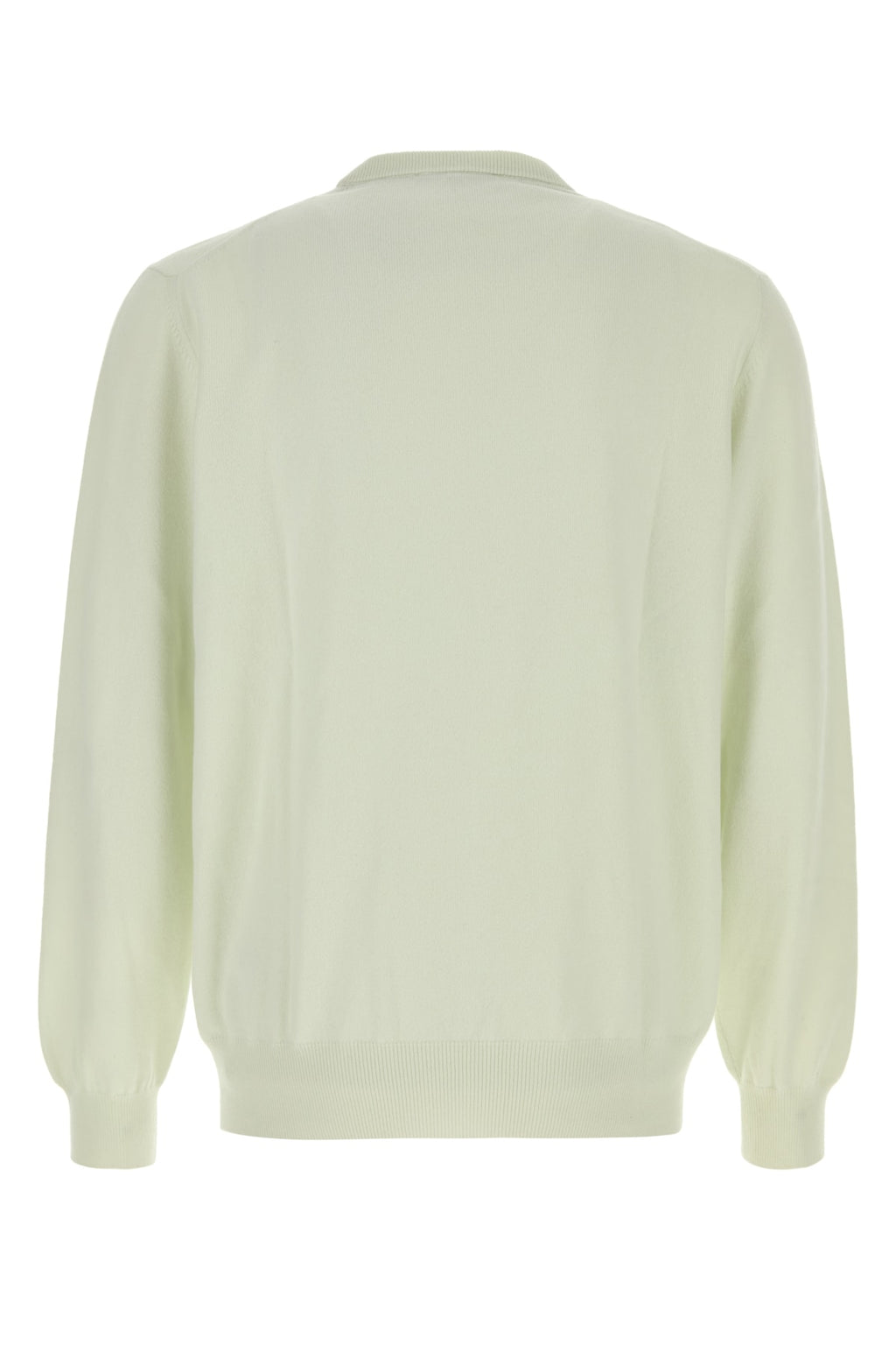 Loro Piana Girocollo Classic Baby Cashmere Sweater in Light Green / Snow Waterfall
