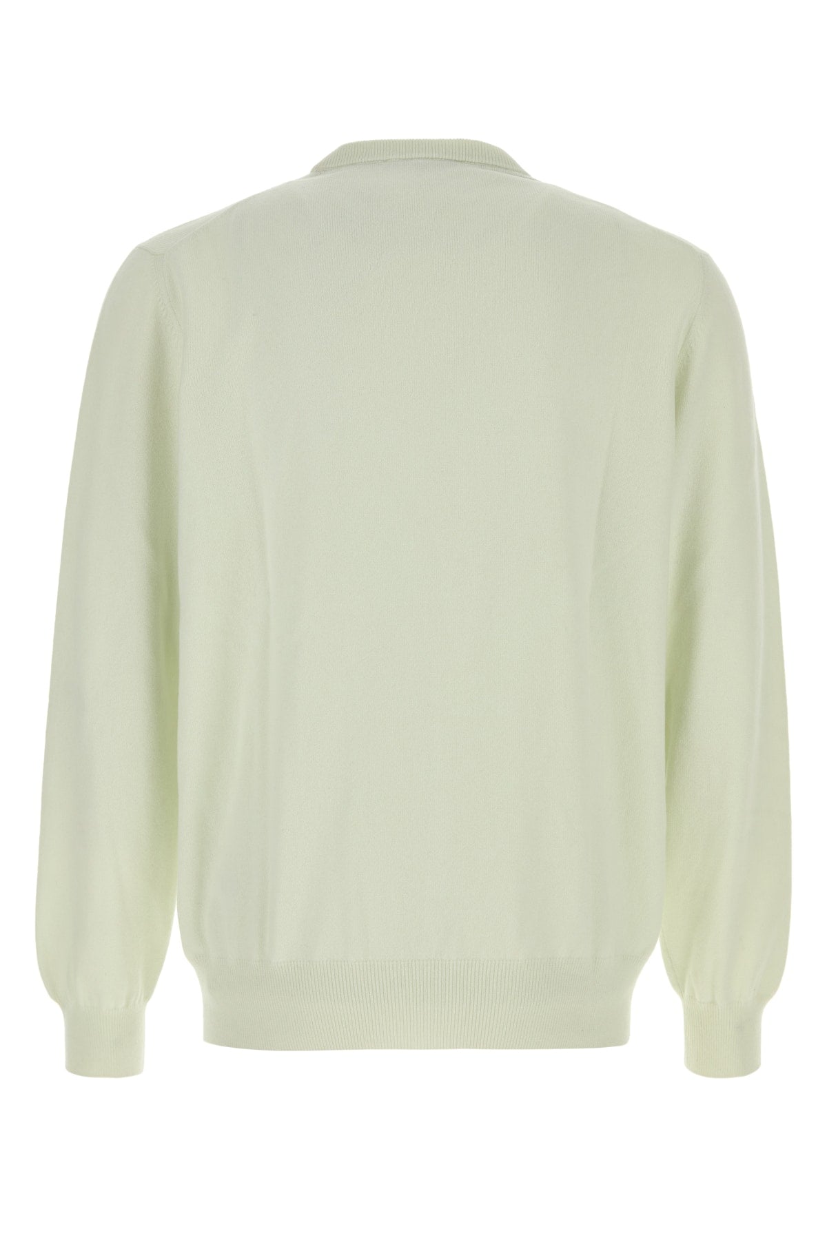 Loro Piana Girocollo Classic Baby Cashmere Sweater in Light Green / Snow Waterfall