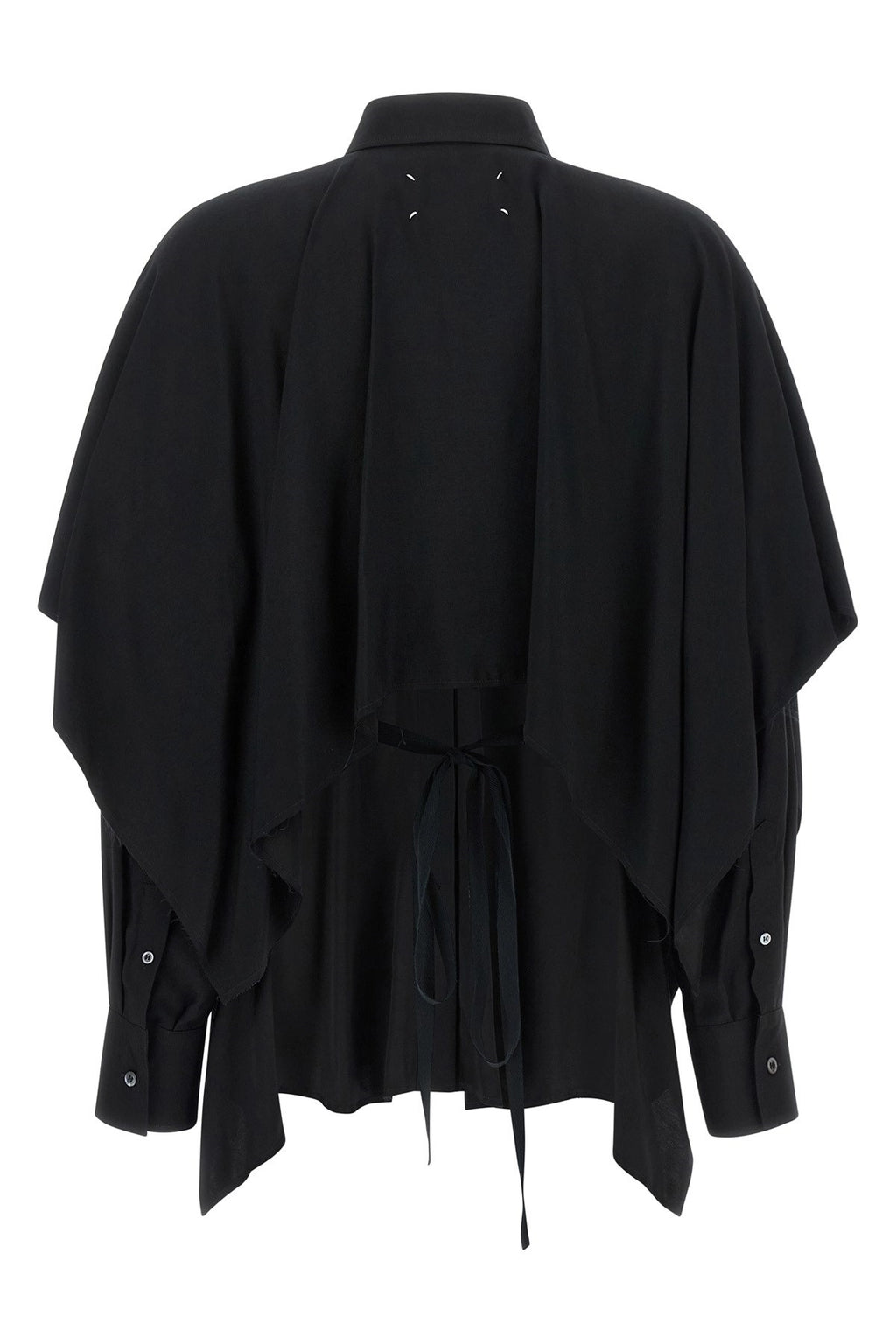 Maison Margiela Women's Viscose Cape Shirt in Black