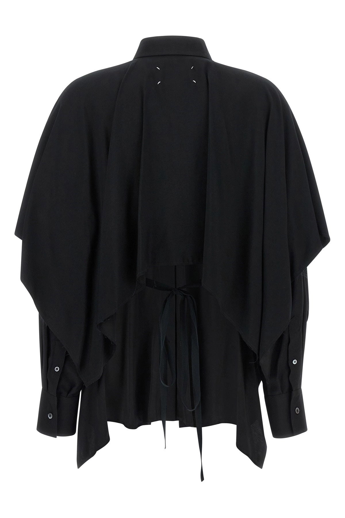 Maison Margiela Women's Viscose Cape Shirt in Black