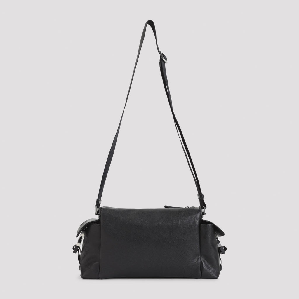 PRADA Men's Leather Bandoliera Bag in Black