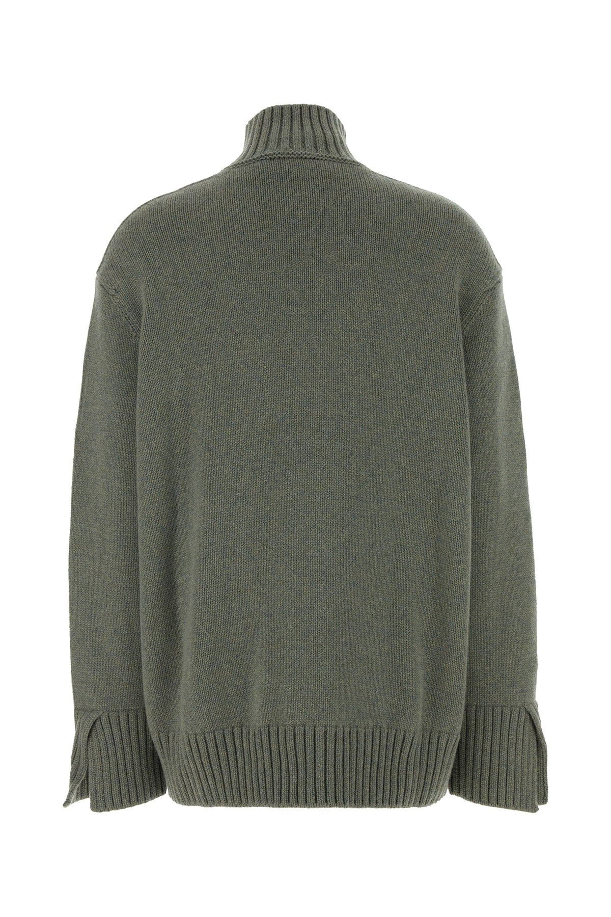 Loro Piana Women's Baby Cashmere Turtleneck Sweater in Green Melange