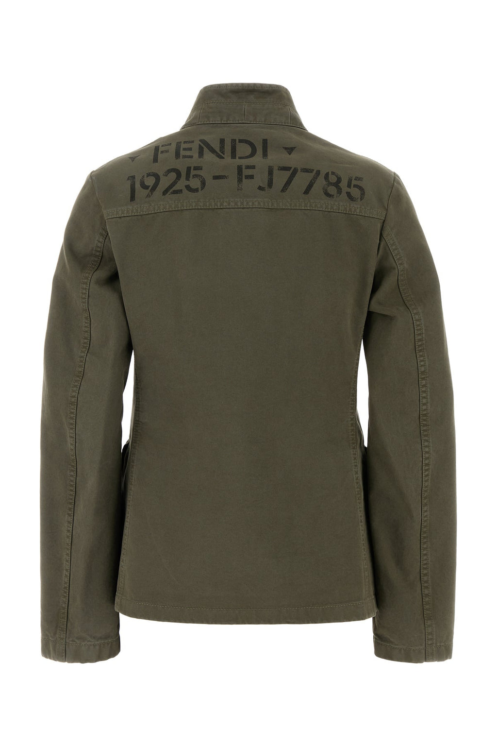 FENDI Women's Army Green Cotton Blazer