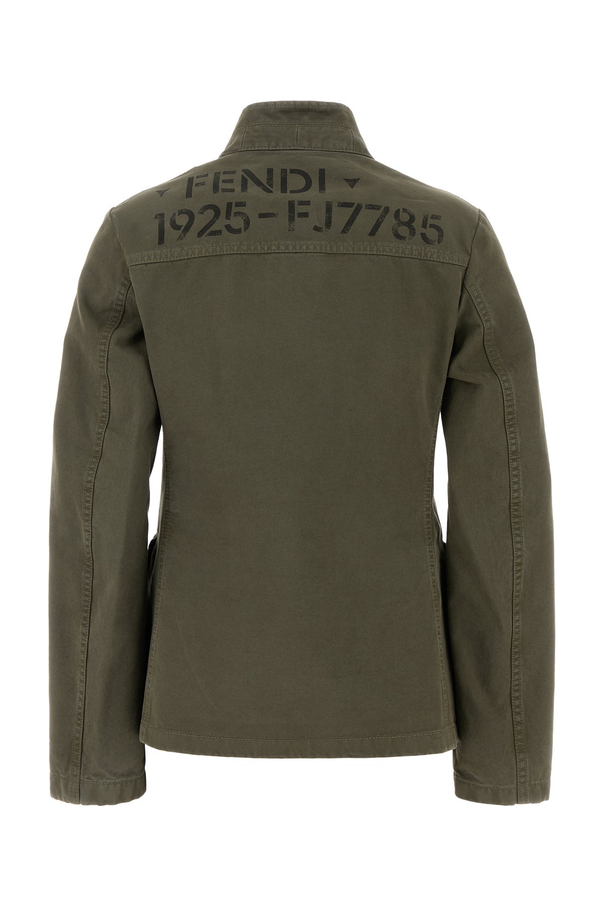 FENDI Women's Army Green Cotton Blazer