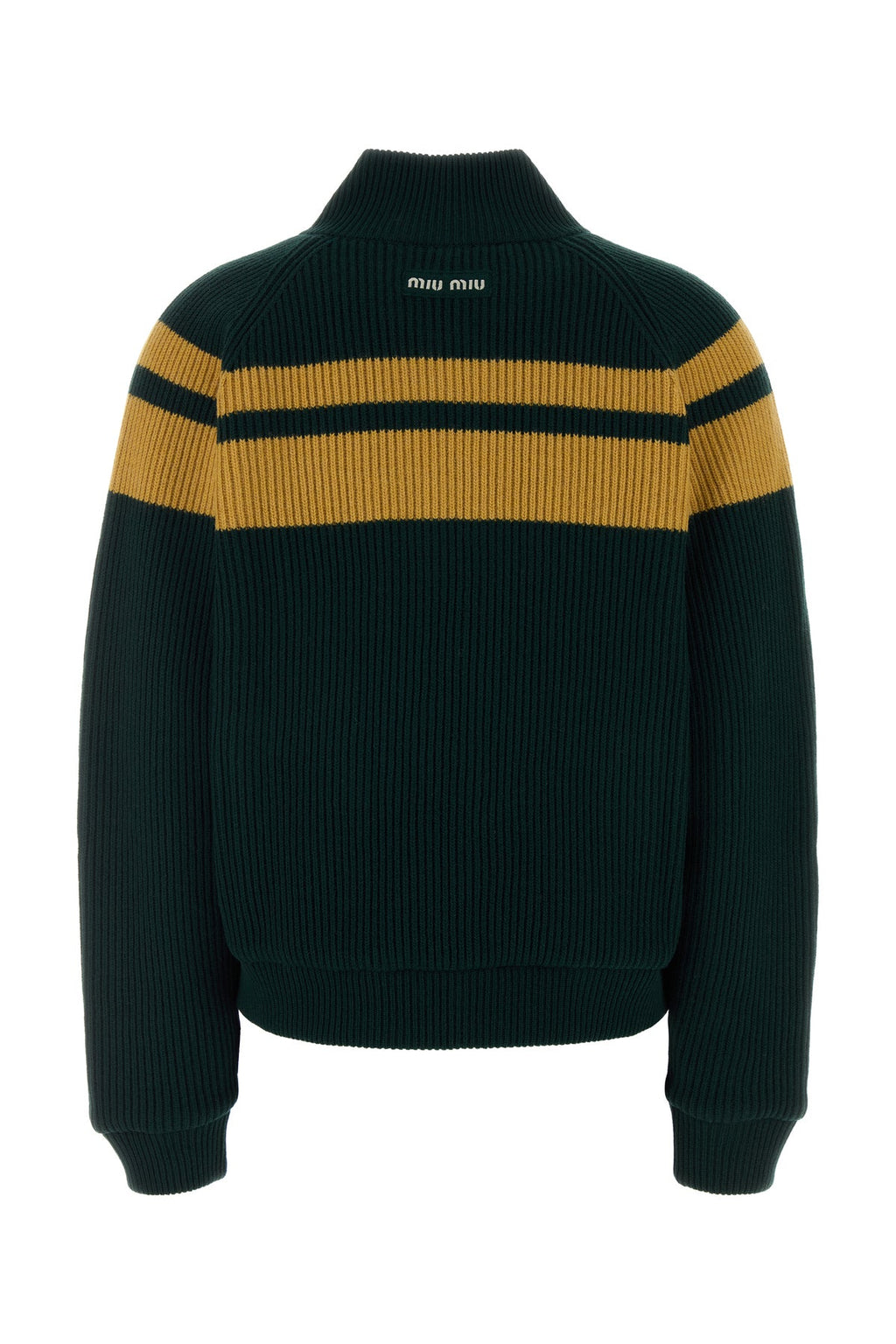 MIU MIU Women's Bottle Green Wool Cardigan