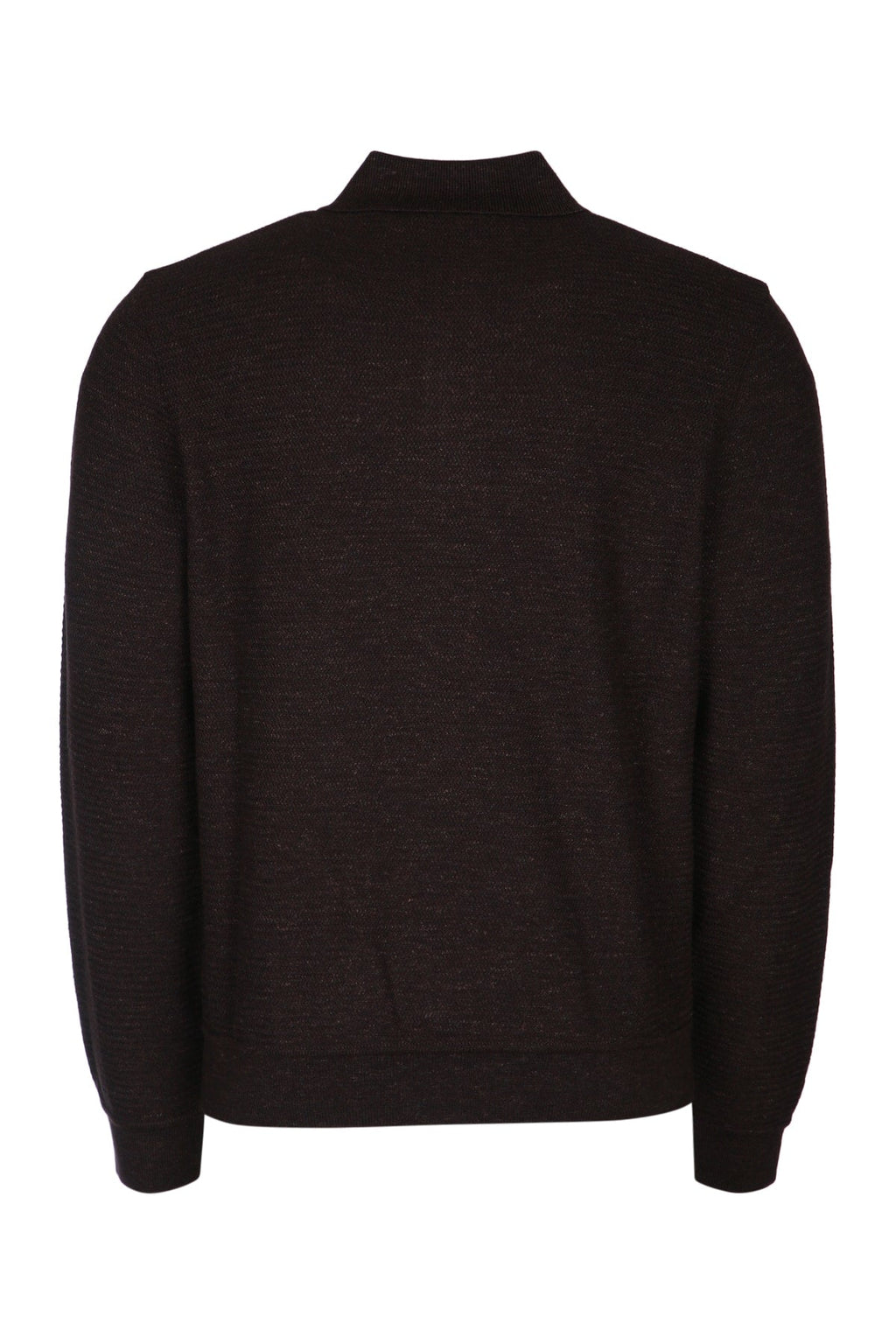 Loro Piana Men's Gokarna Wool Polo Sweatshirt in Brown