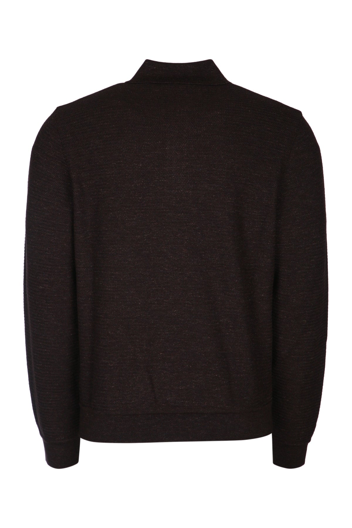 Loro Piana Men's Gokarna Wool Polo Sweatshirt in Brown