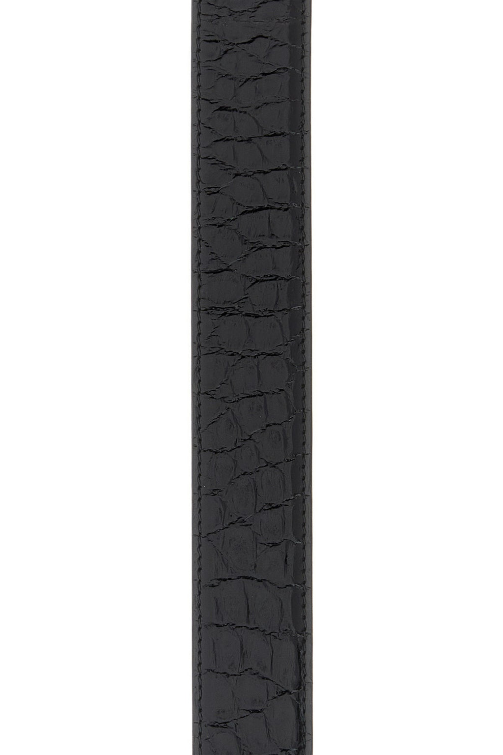 Valentino Garavani Men's Crocodile Leather Belt in Black