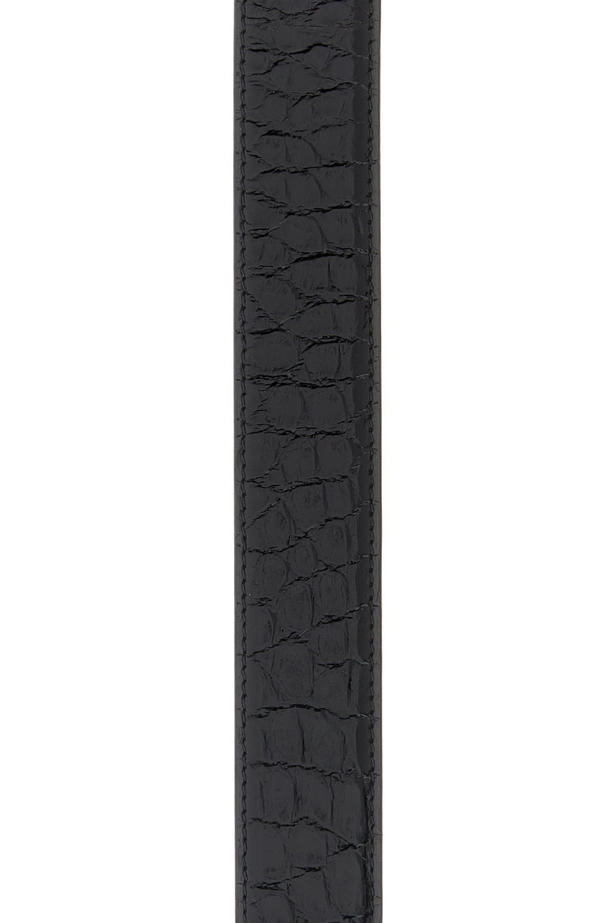 Valentino Garavani Men's Crocodile Leather Belt in Black