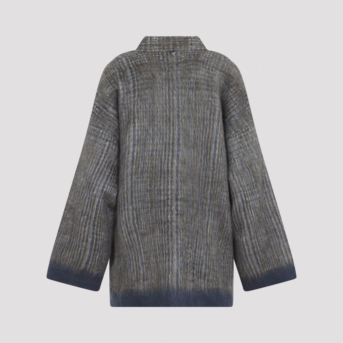 Brunello Cucinelli Women's Mohair Jacquard Cardigan in Grey-Blue