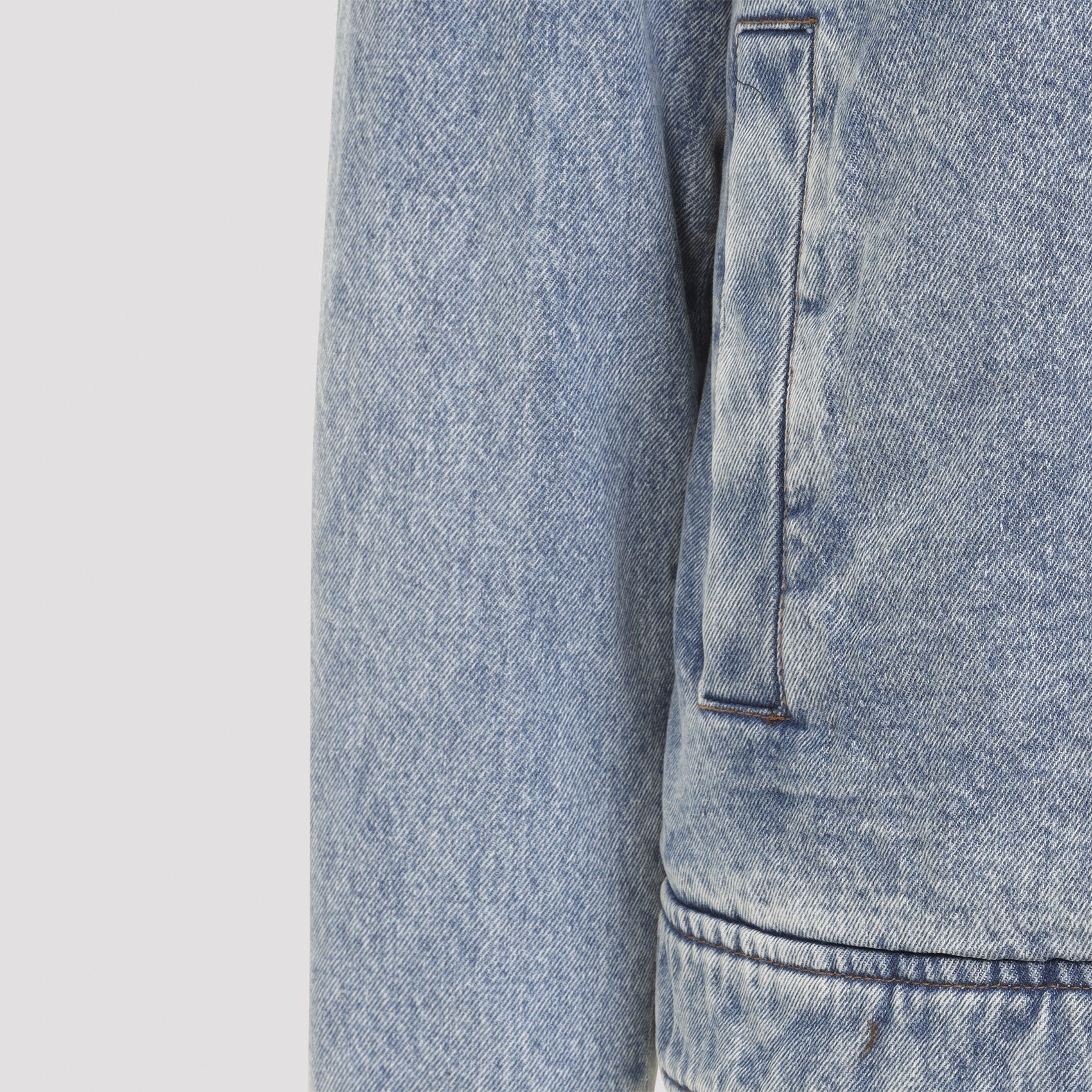 Ami Paris Men's Cotton ADC Zipped Jacket in Used Blue