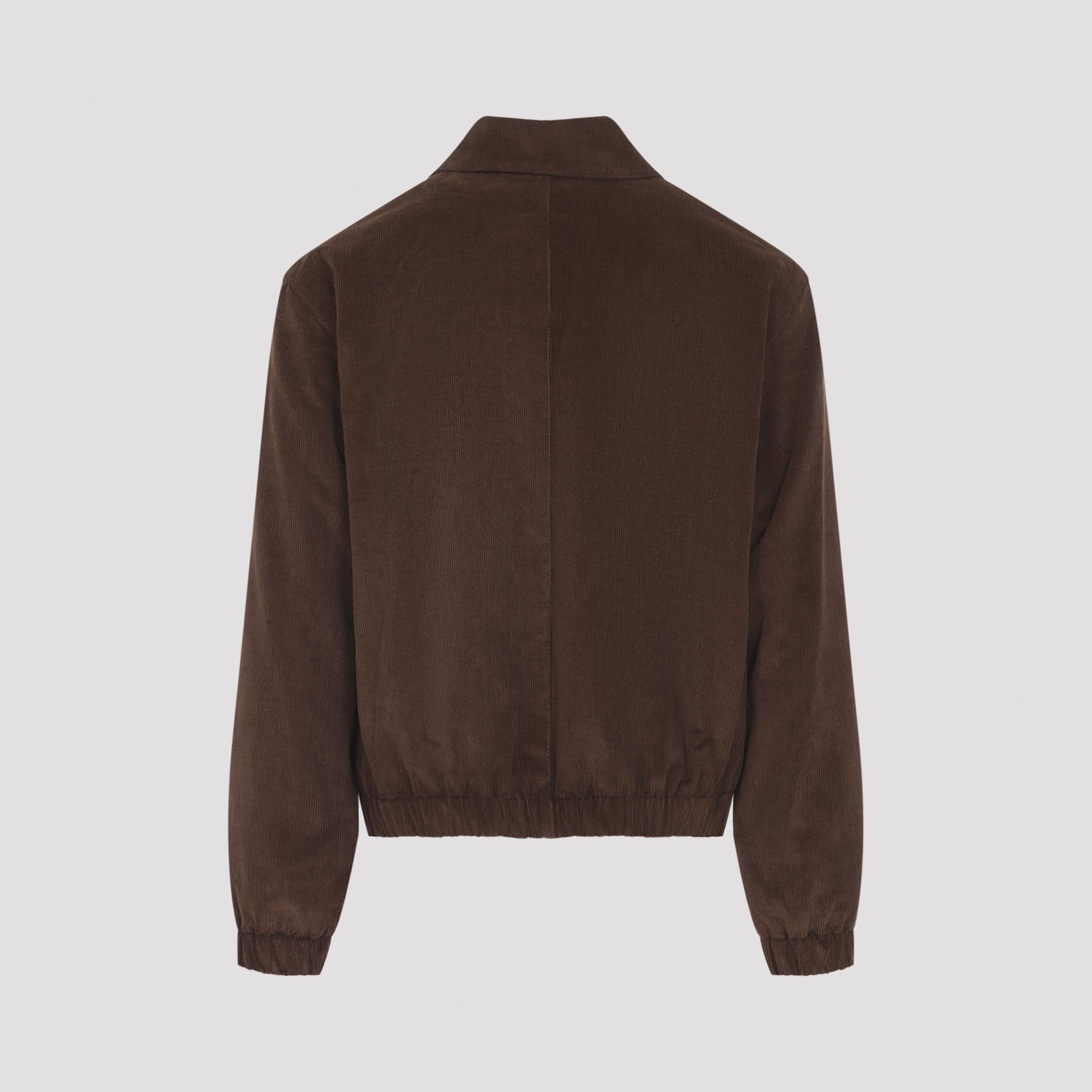 Ami Paris Men's Cotton ADC Zipped Jacket in Chocolate Brown