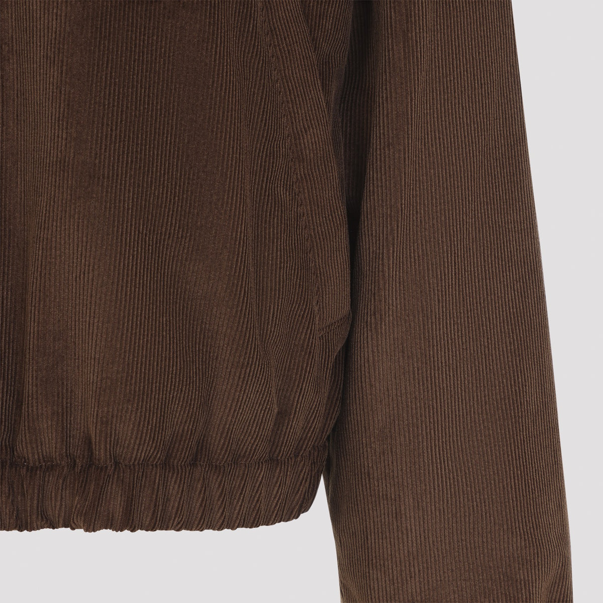 Ami Paris Men's Cotton ADC Zipped Jacket in Chocolate Brown