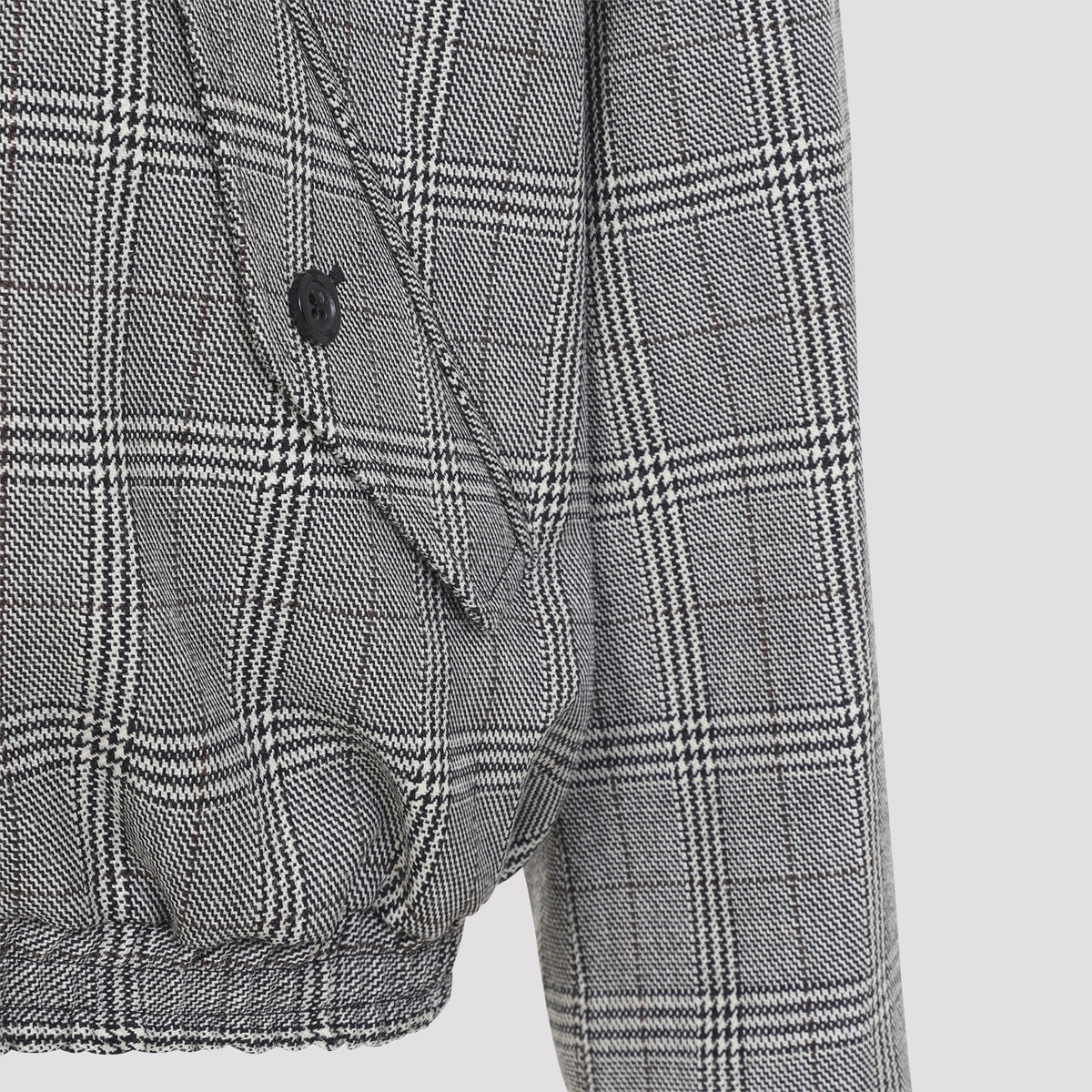 Marni Men's Wool Bomber Jacket in Black/White Check
