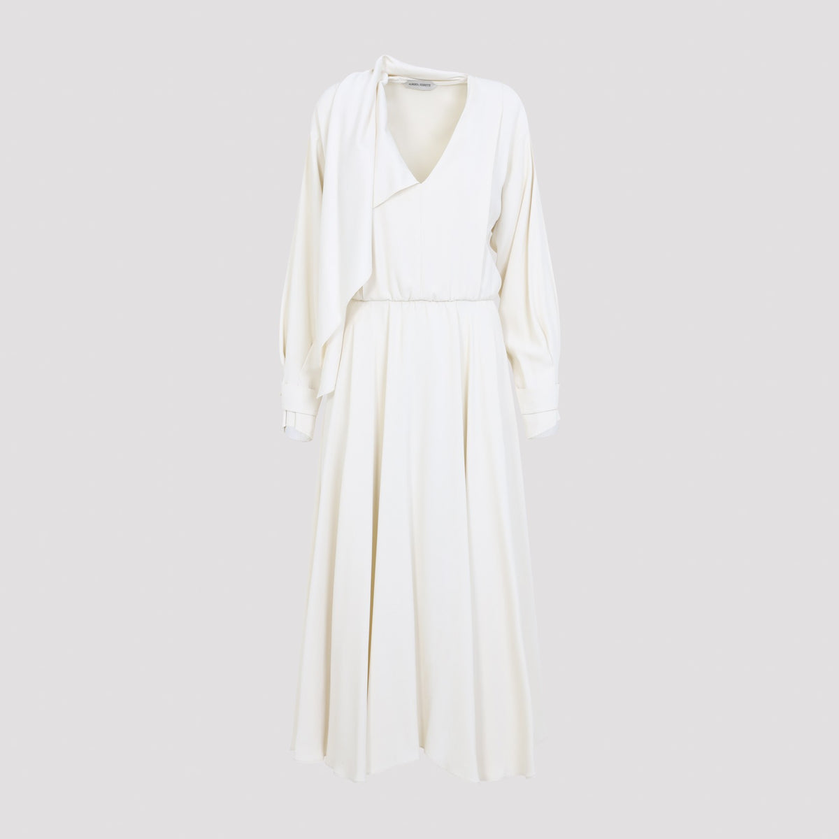 Alberta Ferretti Women's Viscose Satin Dress in Ivory